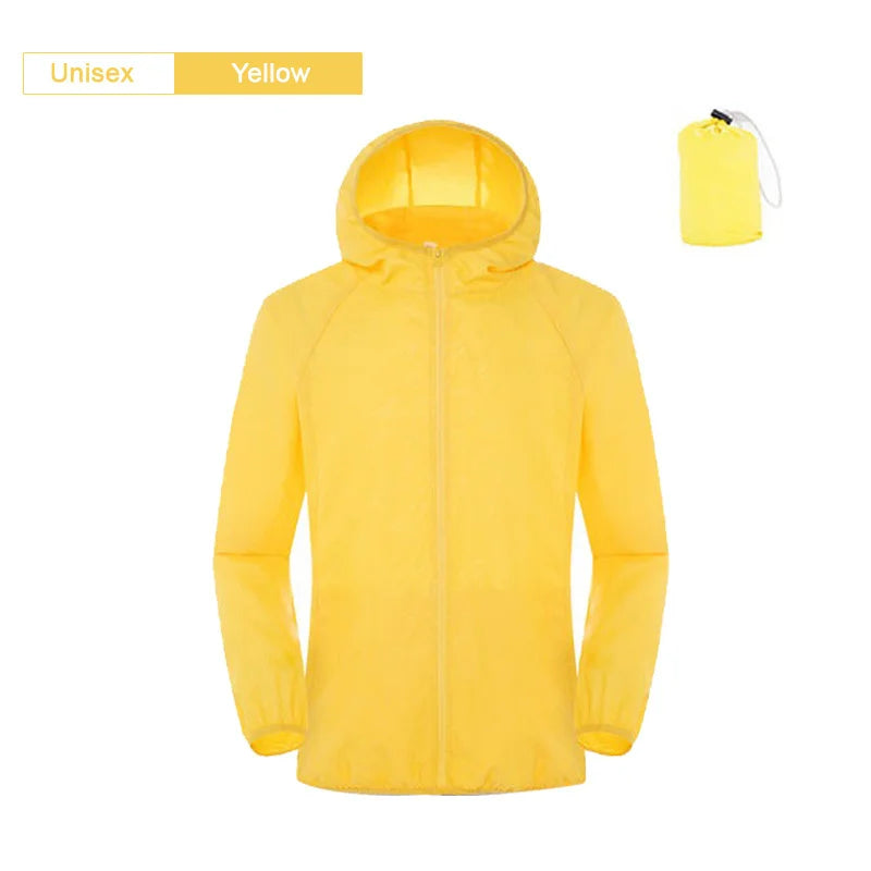 Camping Waterproof Windbreaker Rain Jacket – Unisex Lightweight Outdoor Coat - 3KDyn